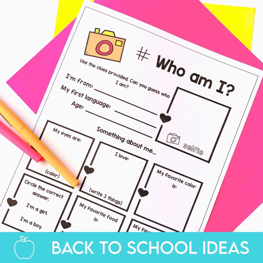 5 Easy Activities For The First Week For The First Week Back To School - Hot Chocolate Teachables