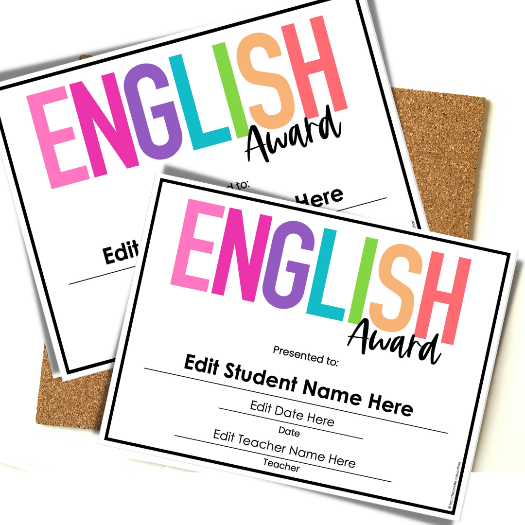 Award Certificates - Hot Chocolate Teachables