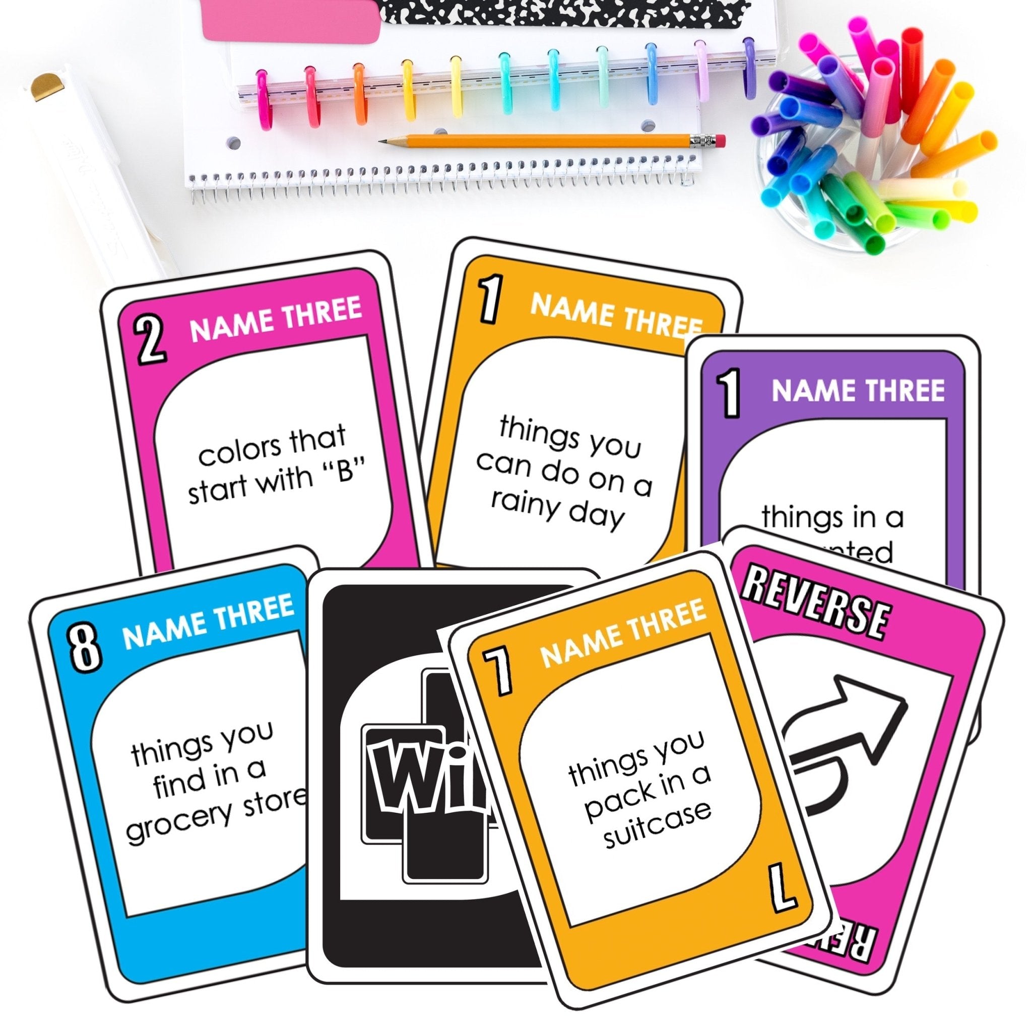 UNO Style Card Games - Hot Chocolate Teachables