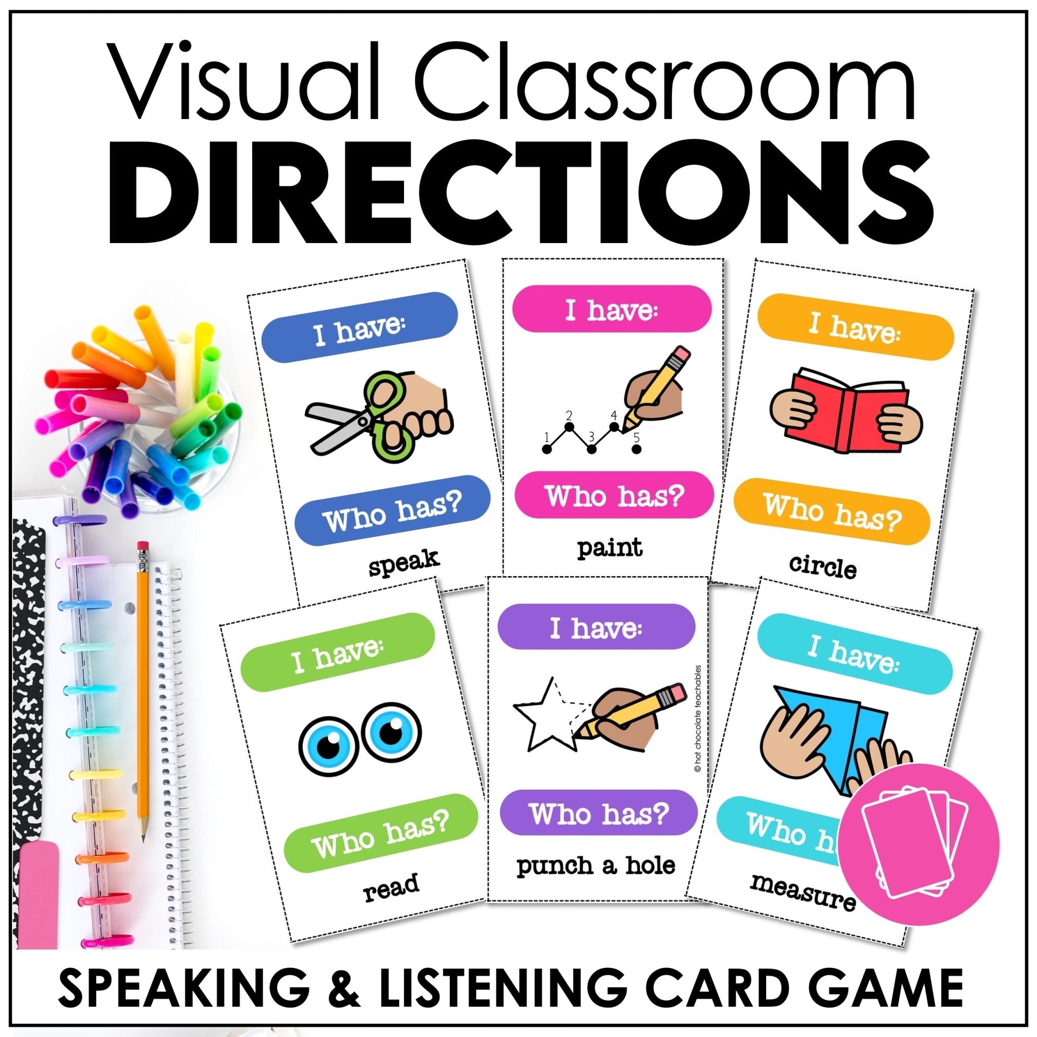 Classroom Instructions ESL Card Match Game: I have-Who Has? - Hot Chocolate Teachables