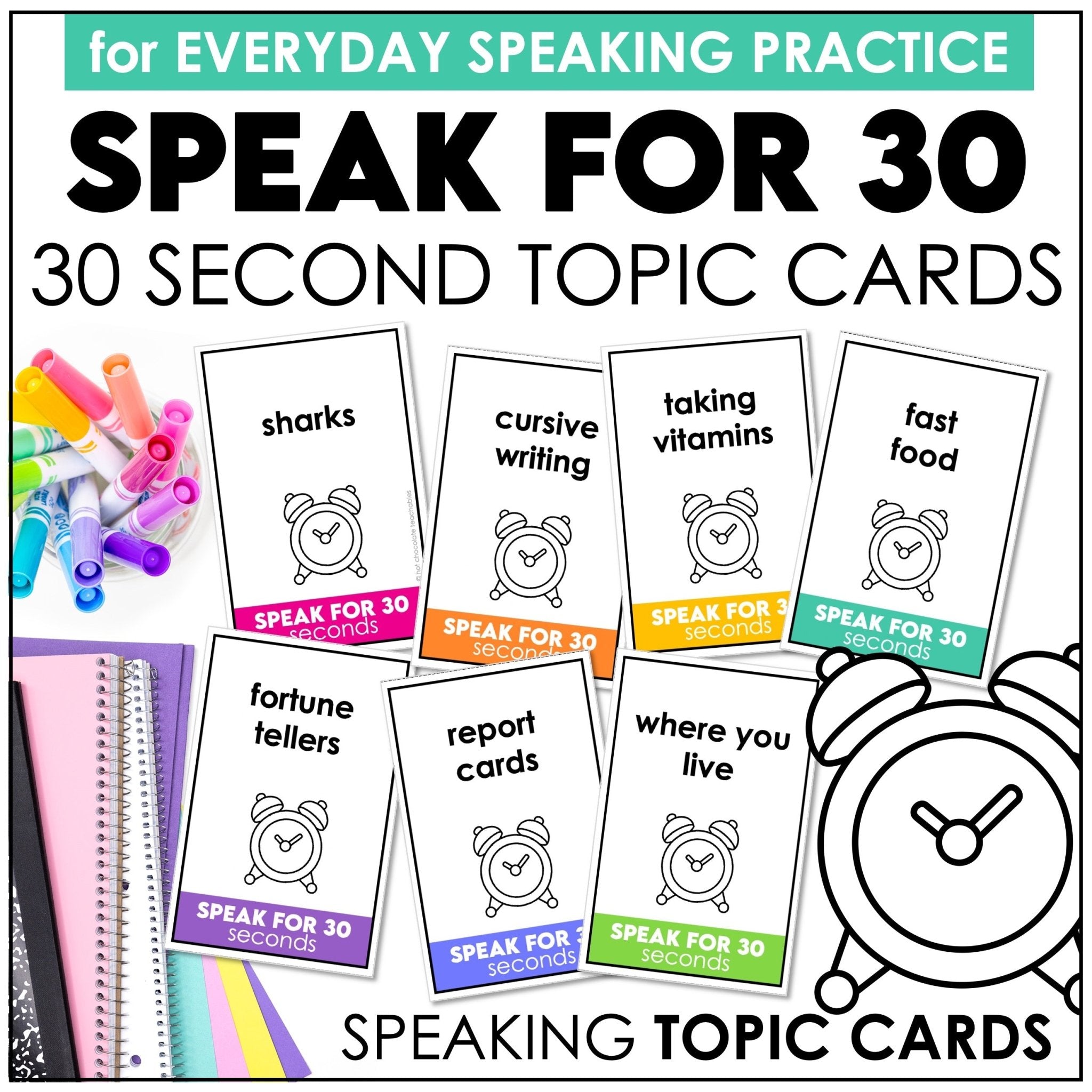 Conversation Card Bundle: Over 700 questions for speaking practice - Hot Chocolate Teachables