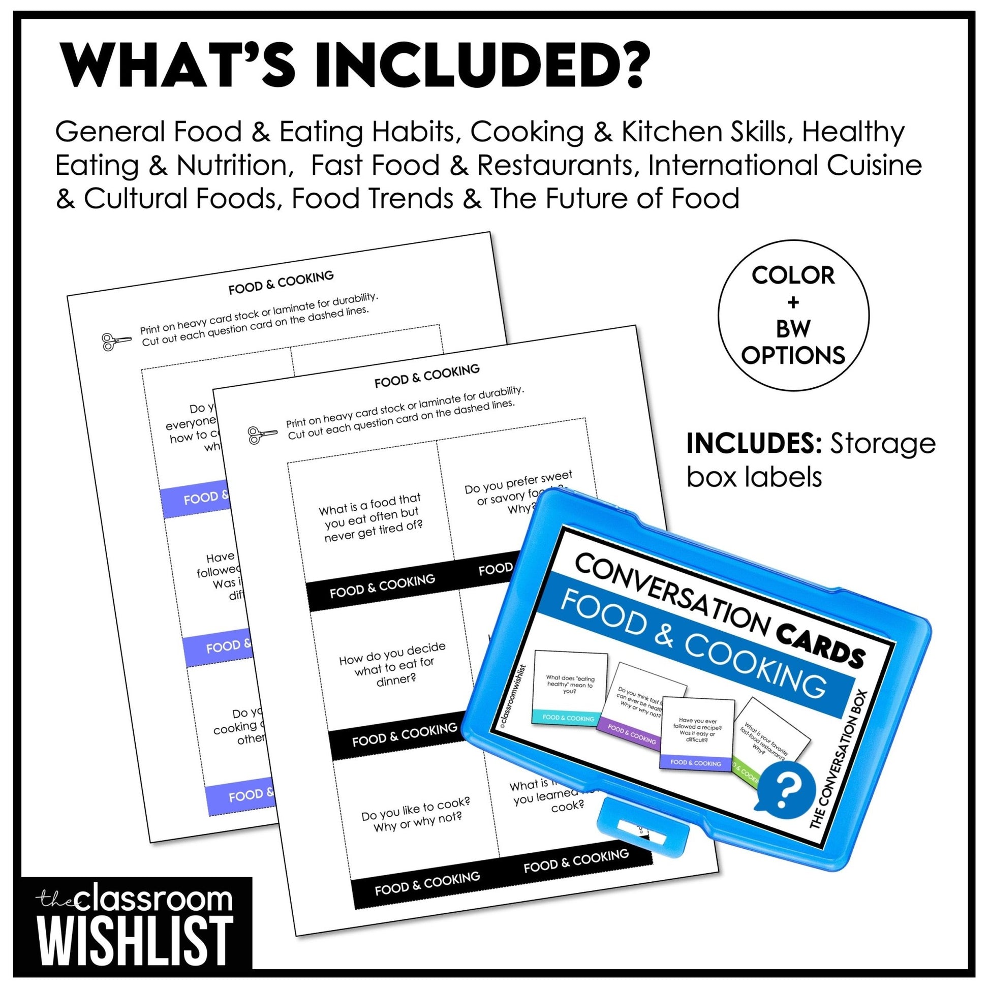 English Conversation Questions: Food & Cooking | ESL & EFL Speaking Activity - Hot Chocolate Teachables