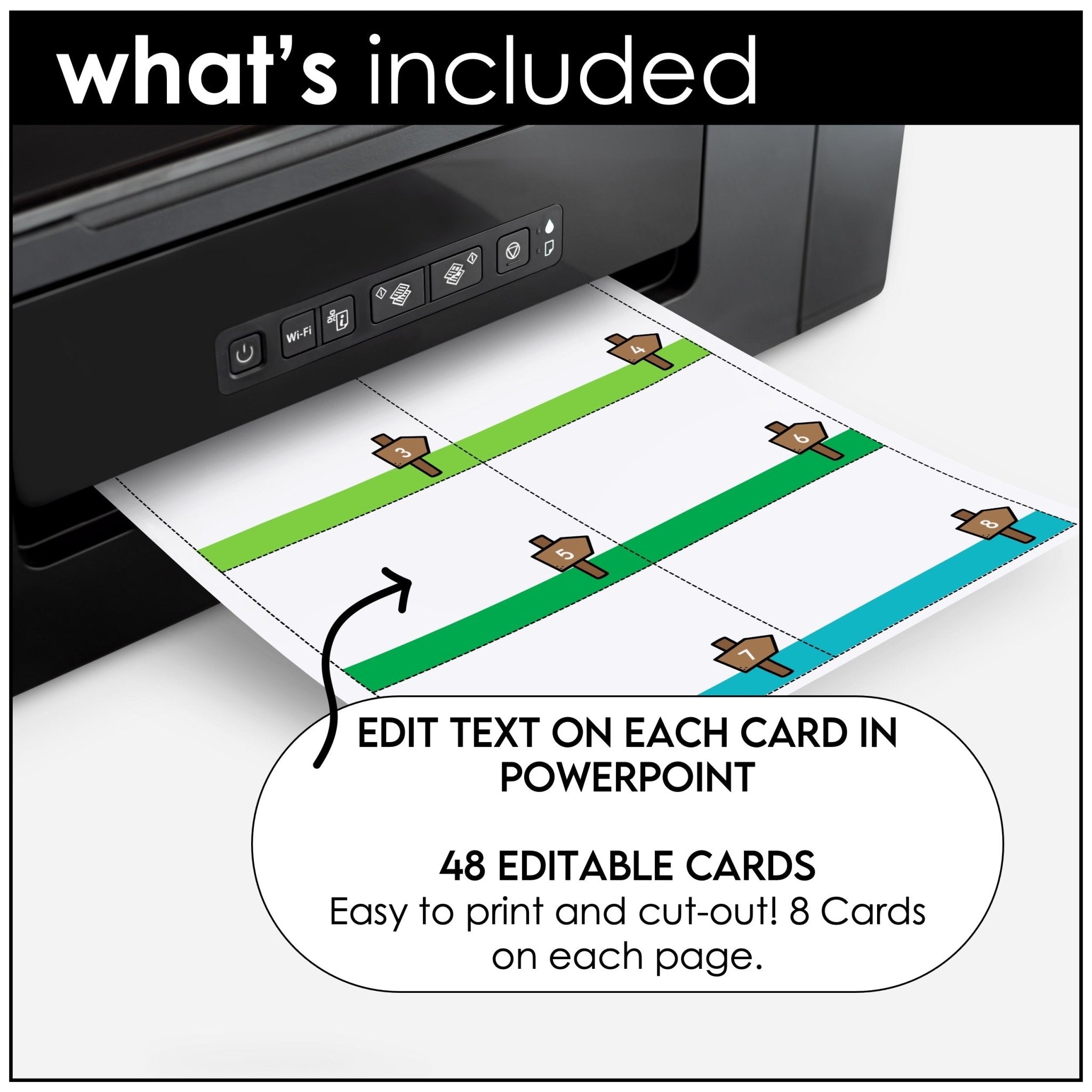 Game Board Template with Blank Question Cards - Make Your Own Board Game - Hot Chocolate Teachables