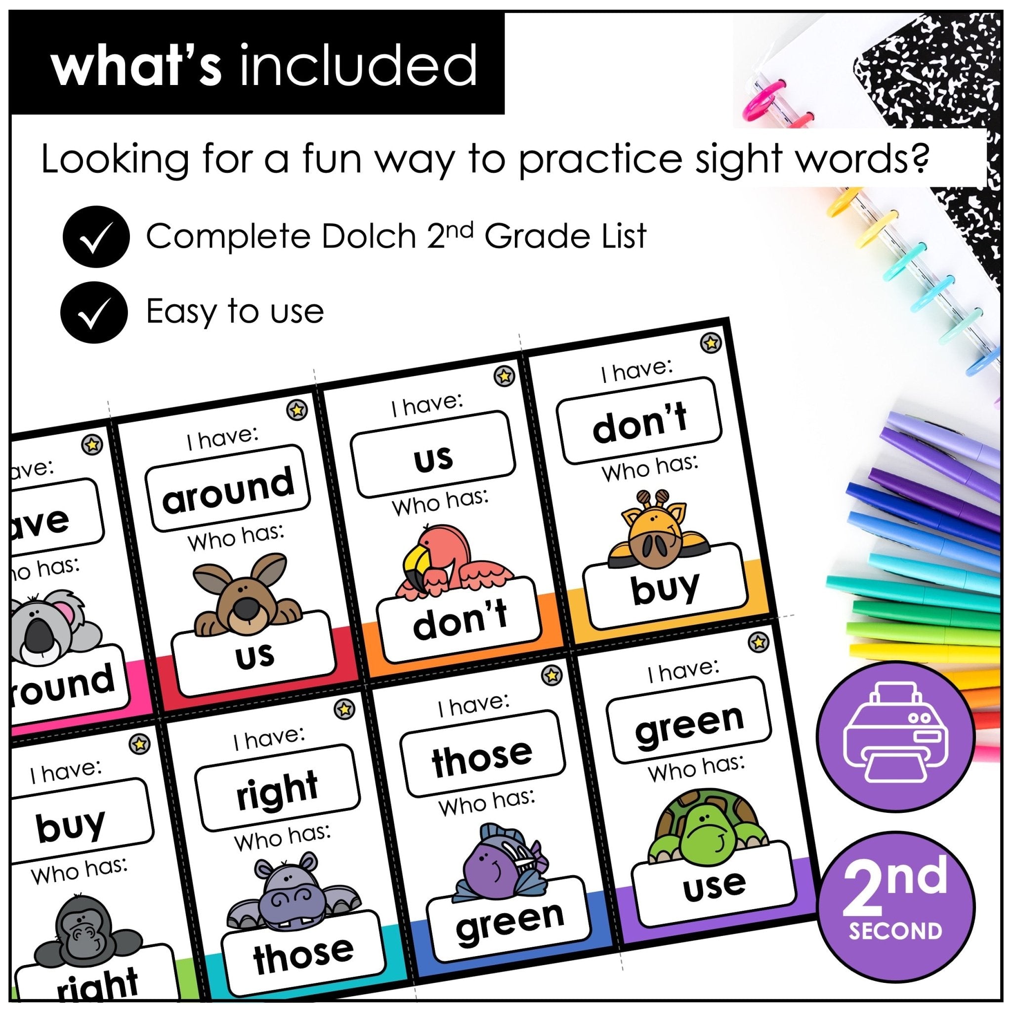 Second Grade Sight Words - Dolch High Frequency Words | Reading Skills Game - Hot Chocolate Teachables